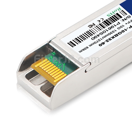 Cisco SFP-10G-BX60D-I対応互換 10GBASE-BX60-D SFP+モジュール（1330nm-TX/1270nm-RX 60km DOM）の画像