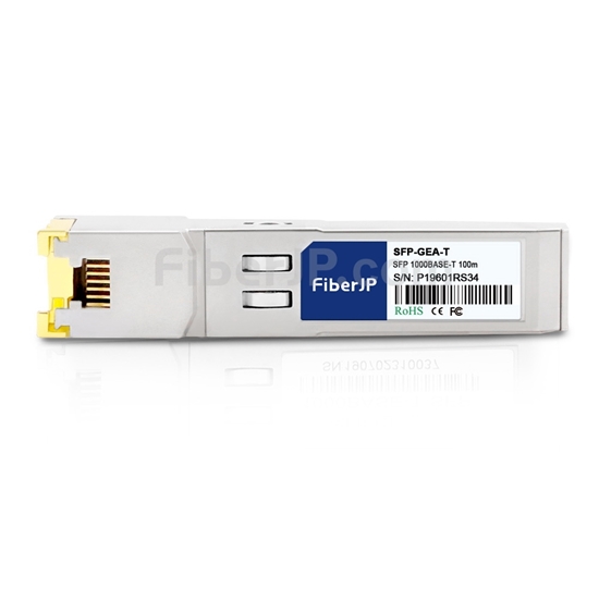 Juniper Networks SFP-1GE-T対応互換 1000BASE-T SFPモジュール（RJ45銅製、100m）の画像