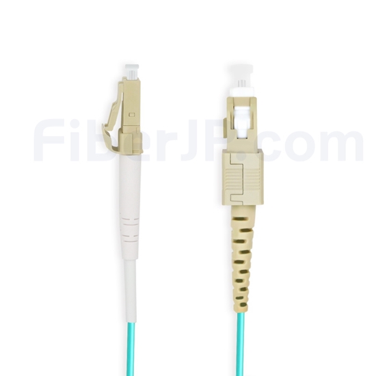 FiberJP: 5m OM3マルチモードLC光パッチケーブル｜LC/UPC-SC/UPC 