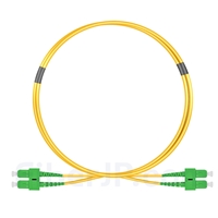 1m SC/APC-SC/APC デュプレックス シングルモード 光パッチケーブル（2.0mm PVC/OFNR OS2）