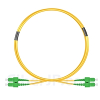 3m SC/APC-SC/APC デュプレックス シングルモード 光パッチケーブル（2.0mm PVC/OFNR OS2）
