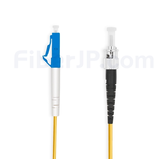 20m LC/UPC-ST/UPC シンプレックス シングルモード 光パッチケーブル（2.0mm PVC/OFNR OS2）の画像
