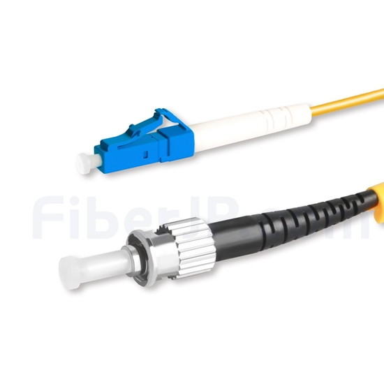 20m LC/UPC-ST/UPC シンプレックス シングルモード 光パッチケーブル（2.0mm PVC/OFNR OS2）の画像