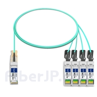 2m Juniper Networks JNP-100G-4X25G-2M対応互換 100G QSFP28/4x25G SFP28ブレイクアウトアクティブオプティカルケーブル（AOC）