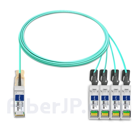 5m Juniper Networks JNP-100G-4X25G-5M対応互換 100G QSFP28/4x25G SFP28ブレイクアウトアクティブオプティカルケーブル（AOC）の画像
