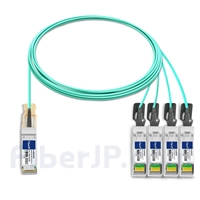 7m Juniper Networks JNP-100G-4X25G-7M対応互換 100G QSFP28/4x25G SFP28ブレイクアウトアクティブオプティカルケーブル（AOC）