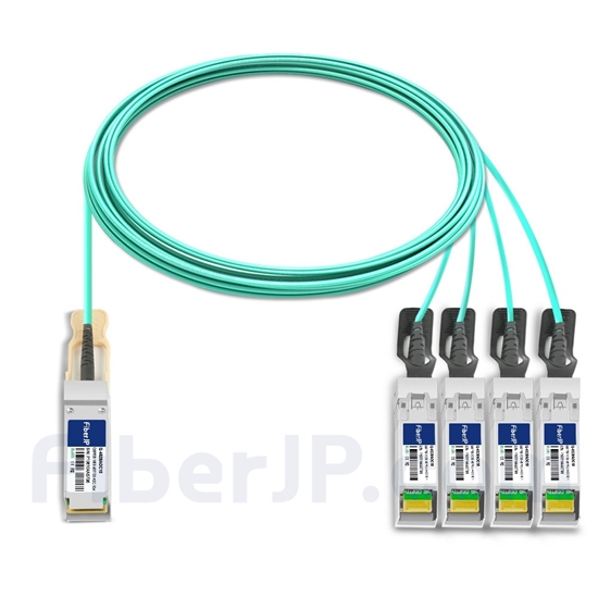 10m Juniper Networks JNP-100G-4X25G-10M対応互換 100G QSFP28/4x25G SFP28ブレイクアウトアクティブオプティカルケーブル（AOC）の画像