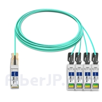 15m Juniper Networks JNP-100G-4X25G-15M対応互換 100G QSFP28/4x25G SFP28ブレイクアウトアクティブオプティカルケーブル（AOC）