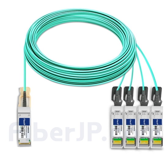 50m Juniper Networks JNP-100G-4X25G-50M対応互換 100G QSFP28/4x25G SFP28ブレイクアウトアクティブオプティカルケーブル（AOC）の画像