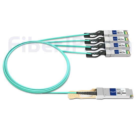 (未使用･未開封品)　StarTech.com QSFP+ アクティブ光ブレークアウトケーブル 3m Cisco製QSFP-4X10G-AOC3M互換 40 Gbps - 4 x 10Gbps QSFP4X10GAO3 6k88evb Cisco QSFP-4X10G-AOC3M Active Optical Cable - FS.com