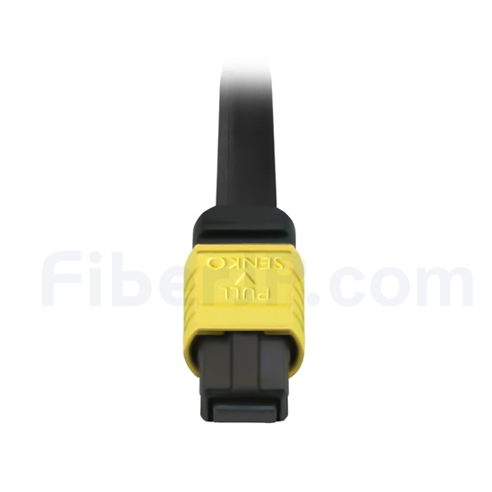 FiberJP: 5m MPO-4LC OS2シングルモード（タイプB、黄色） | MPO-LC