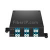12芯 タイプA OS2 シングルモード FHD MPOカセット（12個MPO-6x LCデュプレックス）の画像